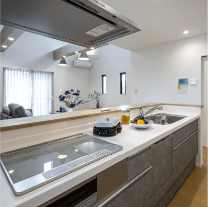 モデルハウス キッチンの様子